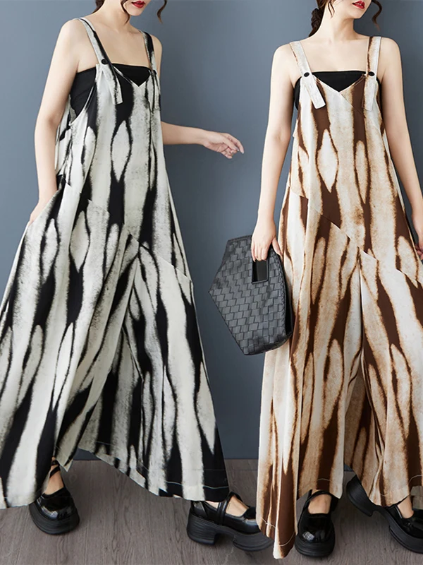 레트로 루즈 슬리밍 와이드 레그 팬츠 홀터 드레스 우아한 바이커 스커트 여름 여성 2025 신상 하이엔드 감성 한국 스타일 캐주얼 팬츠