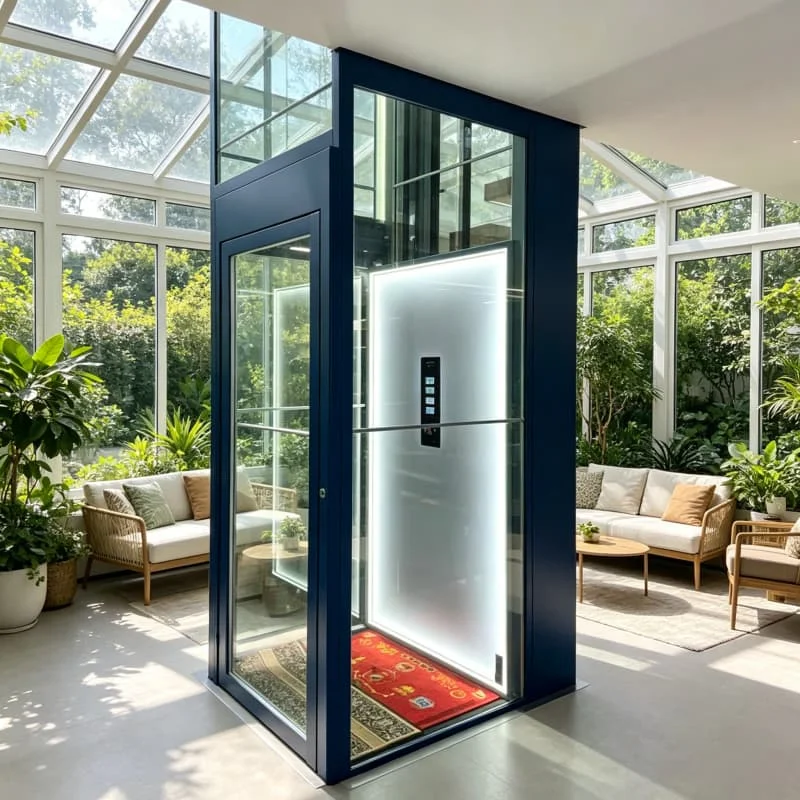 High quality Home Elevator With Automatic Door 250kg 2 Floors 0.3m s Customized For Bungalow Accessible Design