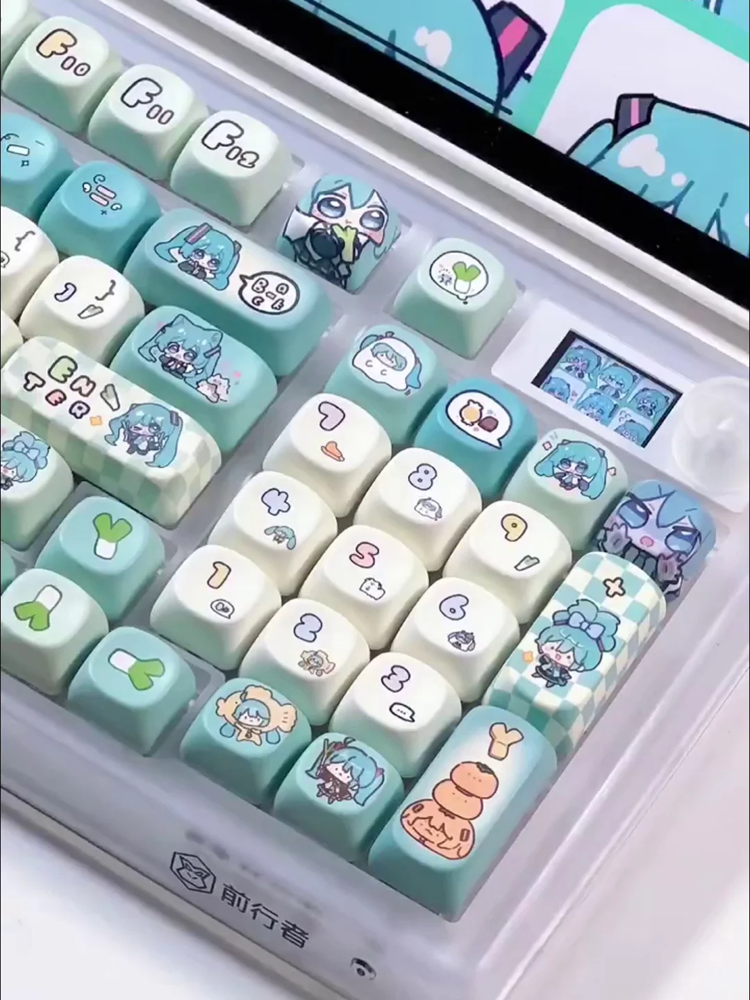 Imagem -02 - Miku Anime Keycap Xoa Pbt Cartoon Keycap Individuation Keyconjunto para Teclado Mecânico para Jogos Switch Presentes