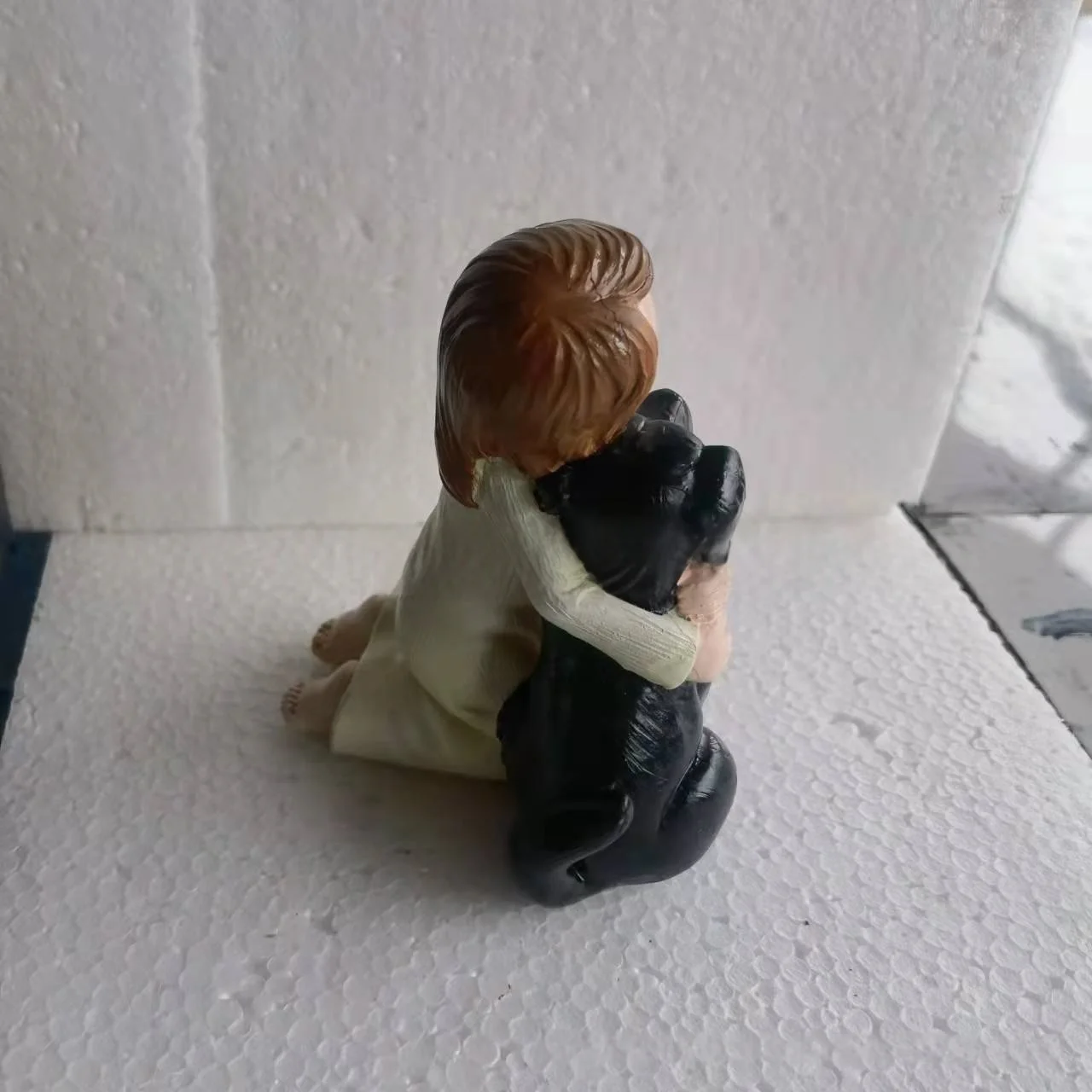 Cartoon Creativity Cute Angel and Dog Statue Home Office Decoration for Dog Enthusiasts Commemorative Gift ﻿