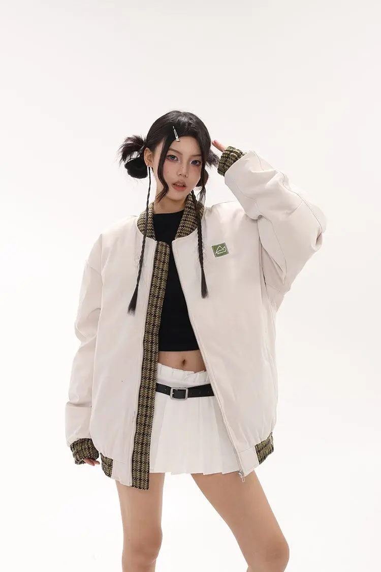 

Bomber Jackets Womens Jacket Zipper Winter Velvet Sherpa Plush Quilting Warmth Lined Heavy-Duty Insulated Multipockets Techwear