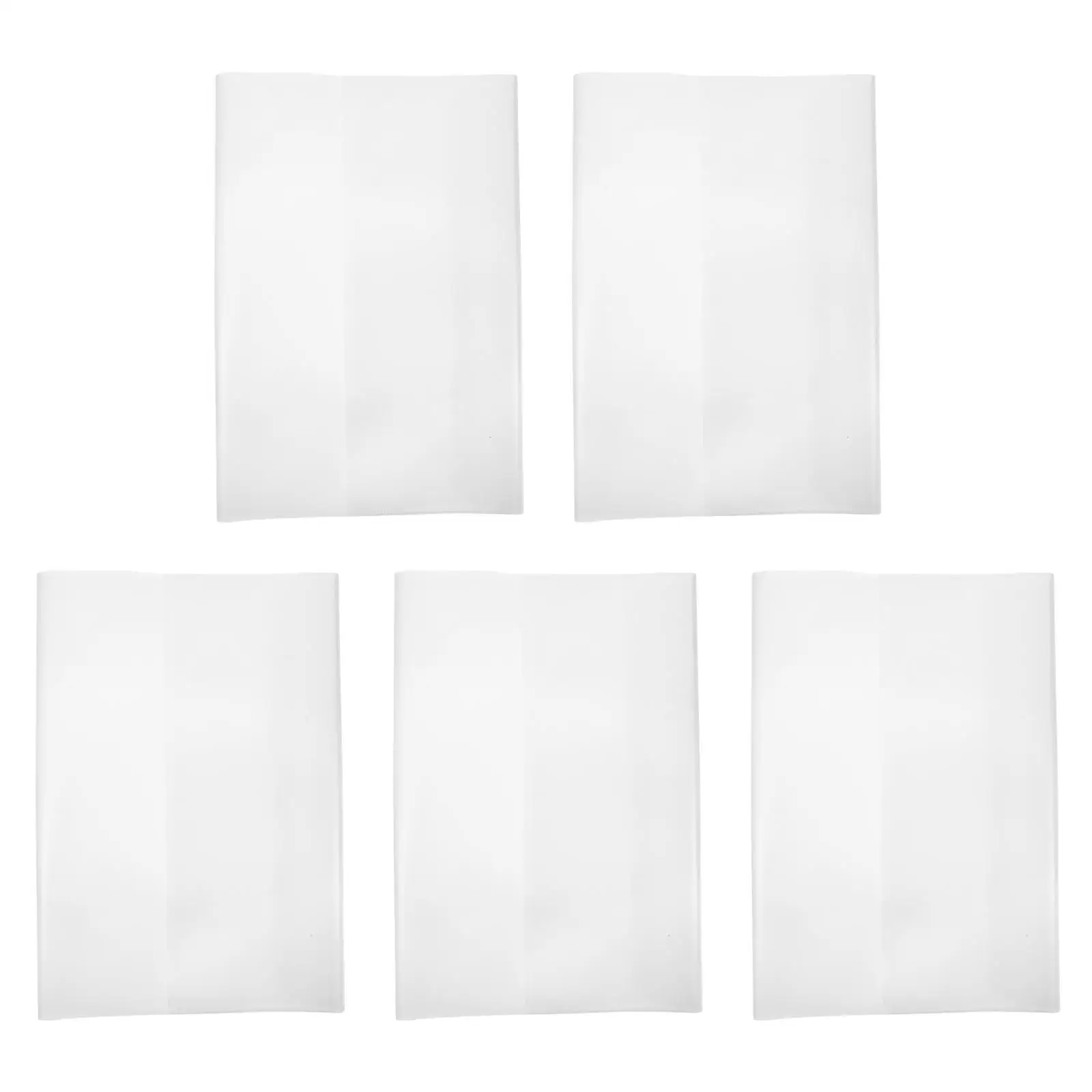 5Pcs Waterproof Book Cover Clear Plastic Protective Covers for School Textbooks Notebooks PP Material Transparent Design