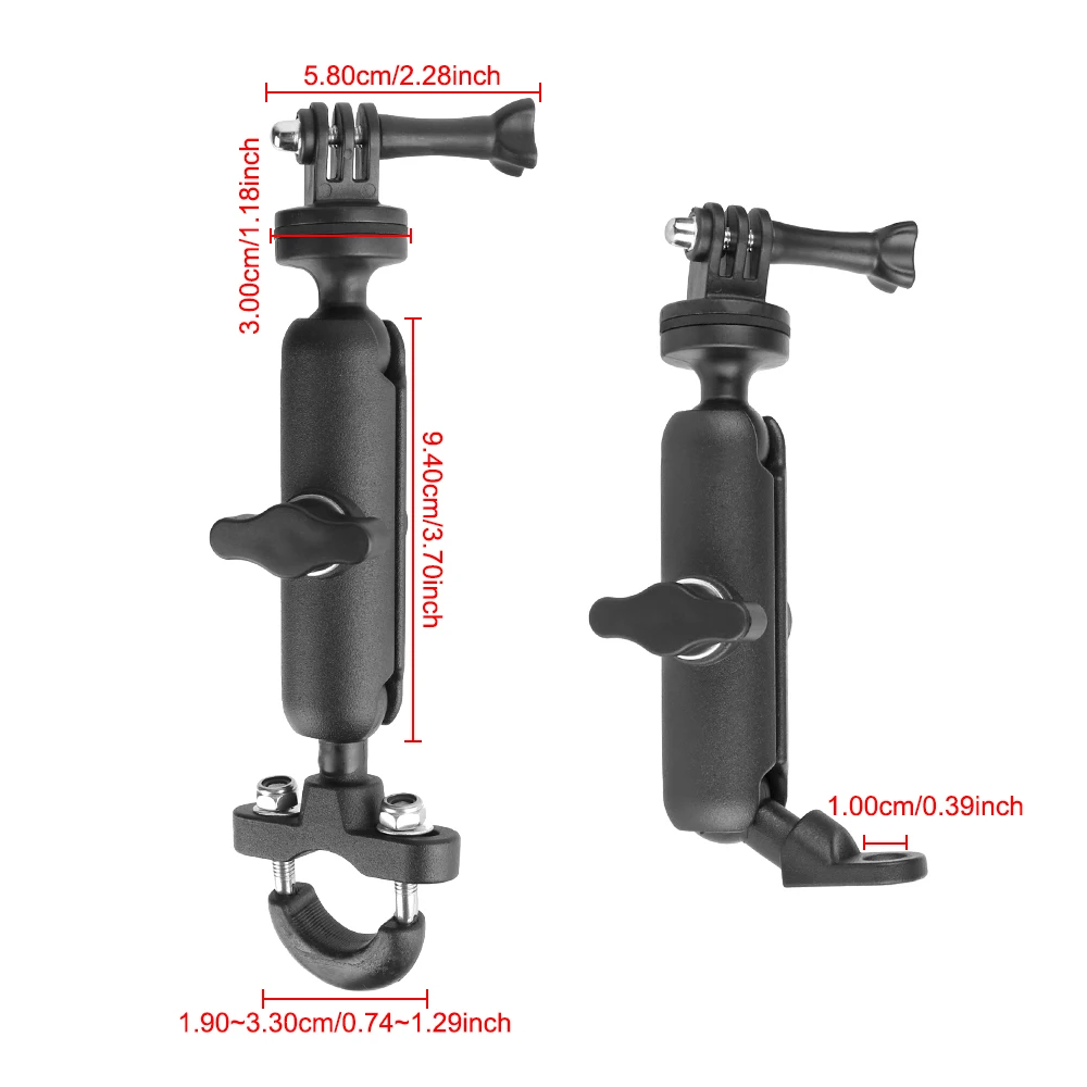 

For Action Camera /Video Recorder 360 Rotating Bike Handlebar Mount Bicycle Holder Bracket Motorcycle Camera Holder Anti-shock