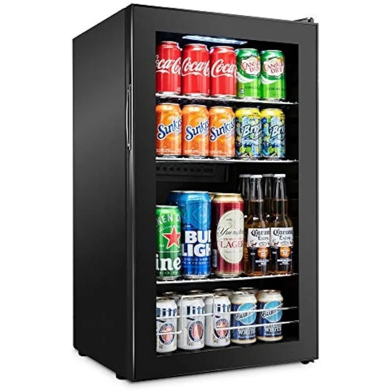 126 Can Beverage Refrigerator Freestanding Ultra Cool Mini Drink Fridge Beer, Cocktails, Soda, Juice Cooler for Home & Office