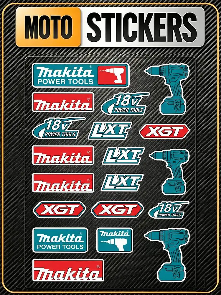 For MAKITA Waterproof Reflective Scratch Cover Sticker Universal Decor Decal For Car Motorcycle Helmet Refrigerator
