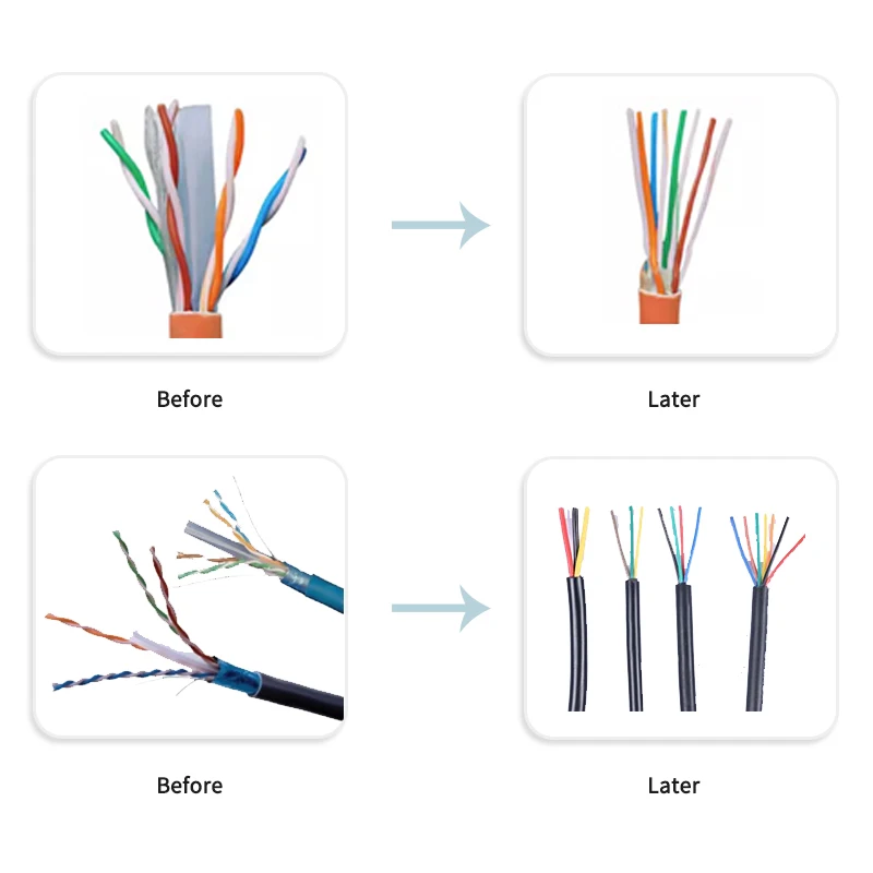 PX-23 Automatic Network Cable Straightening Machine Electric Twisted Pair Wire Tools Seperating And Stranding Harness Equipment