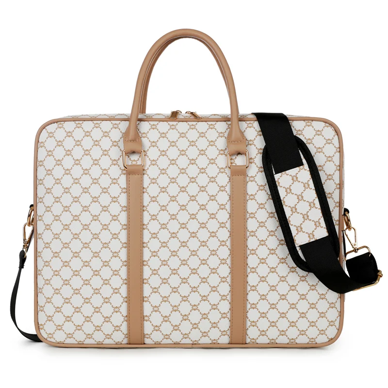 PU Leather Briefcase Men's Luxury Executive Office Lawyer Laptop Fashion Handbags Shoulder Business Casual Tote Document Bag Sac