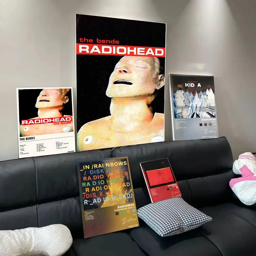 Rock Band R-Radiohead Poster Wall Art Poster Print Decorative Artwork for Bedroom Living Room Office Home Decoration