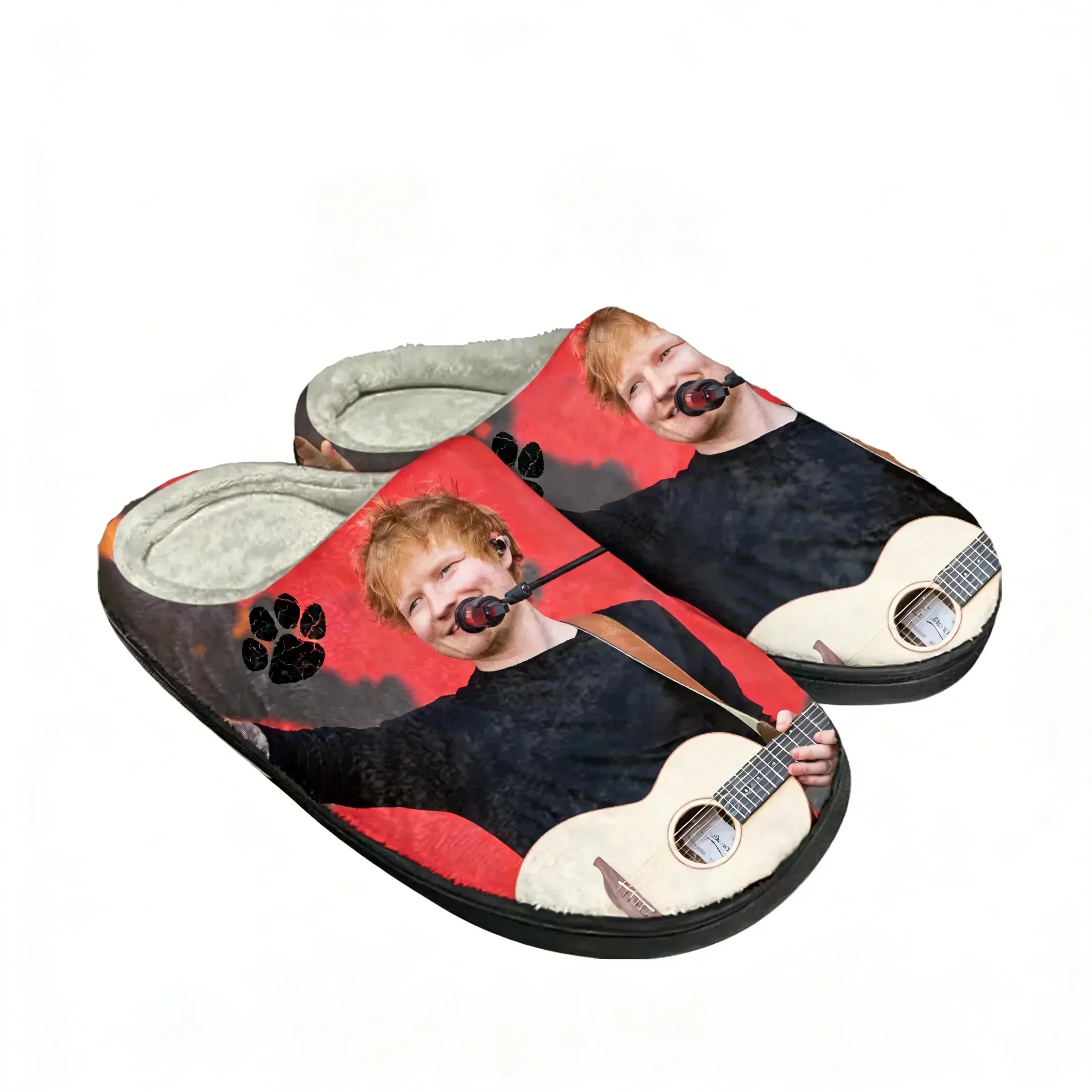 Ed Sheeran Cotton Slippers High Quality Mens Womens Youth Boy Girl Plush Bedroom Keep Warm Shoes Customized Thermal Slipper