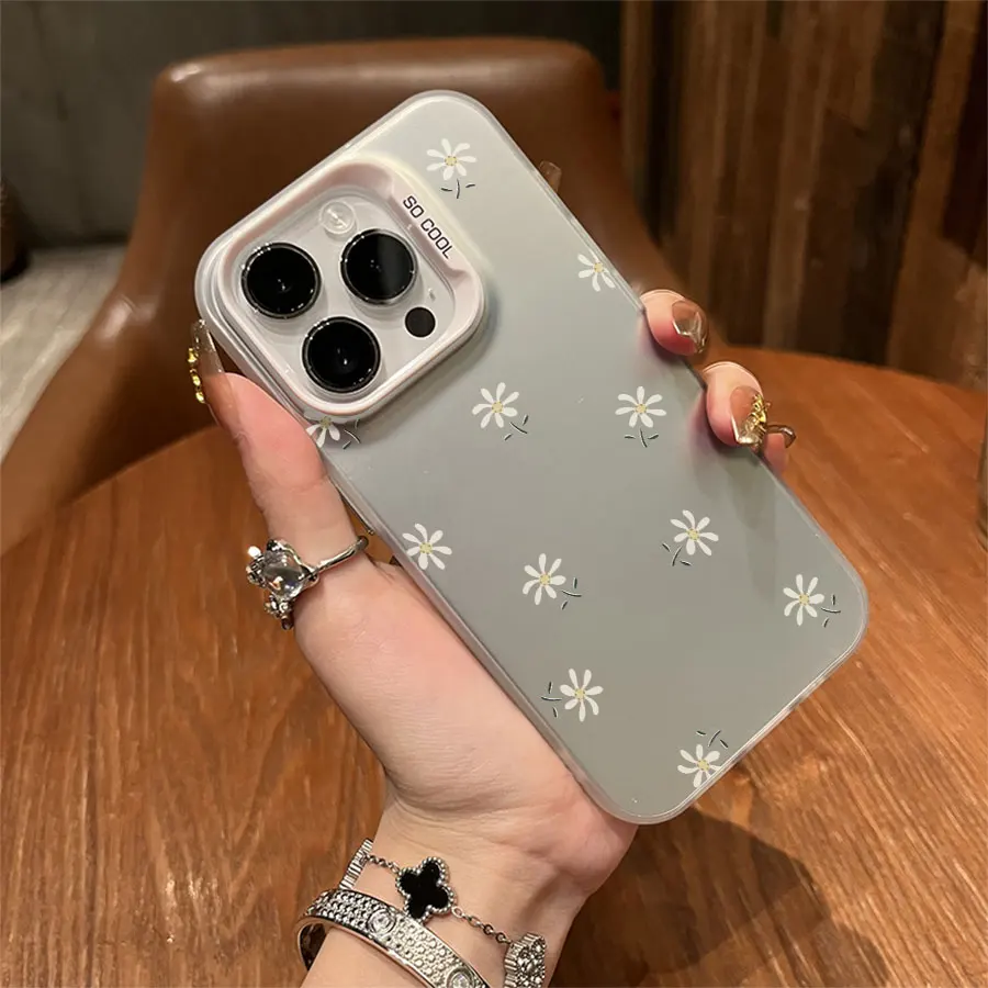 Teléfono pequeño de crisantemos para iPhone 17 a 11 Pro Max Plus