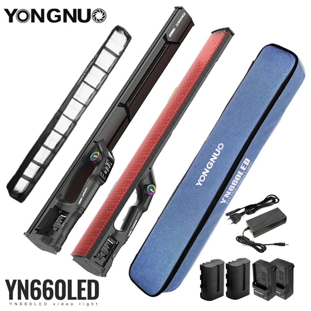 

Yongnuo YN660 LED 2000K-9900K RGB Full Color Video Light Handheld Ice Stick YN660LED APP Control Portable Photo Fill Shooting