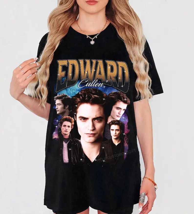 

Винтажная футболка унисекс с рэпом Роберта Паттинсона, футболка Эдварда Каллена, винтажная футболка унисекс Эдварда Каллена, рубашка Роберта Паттинсона