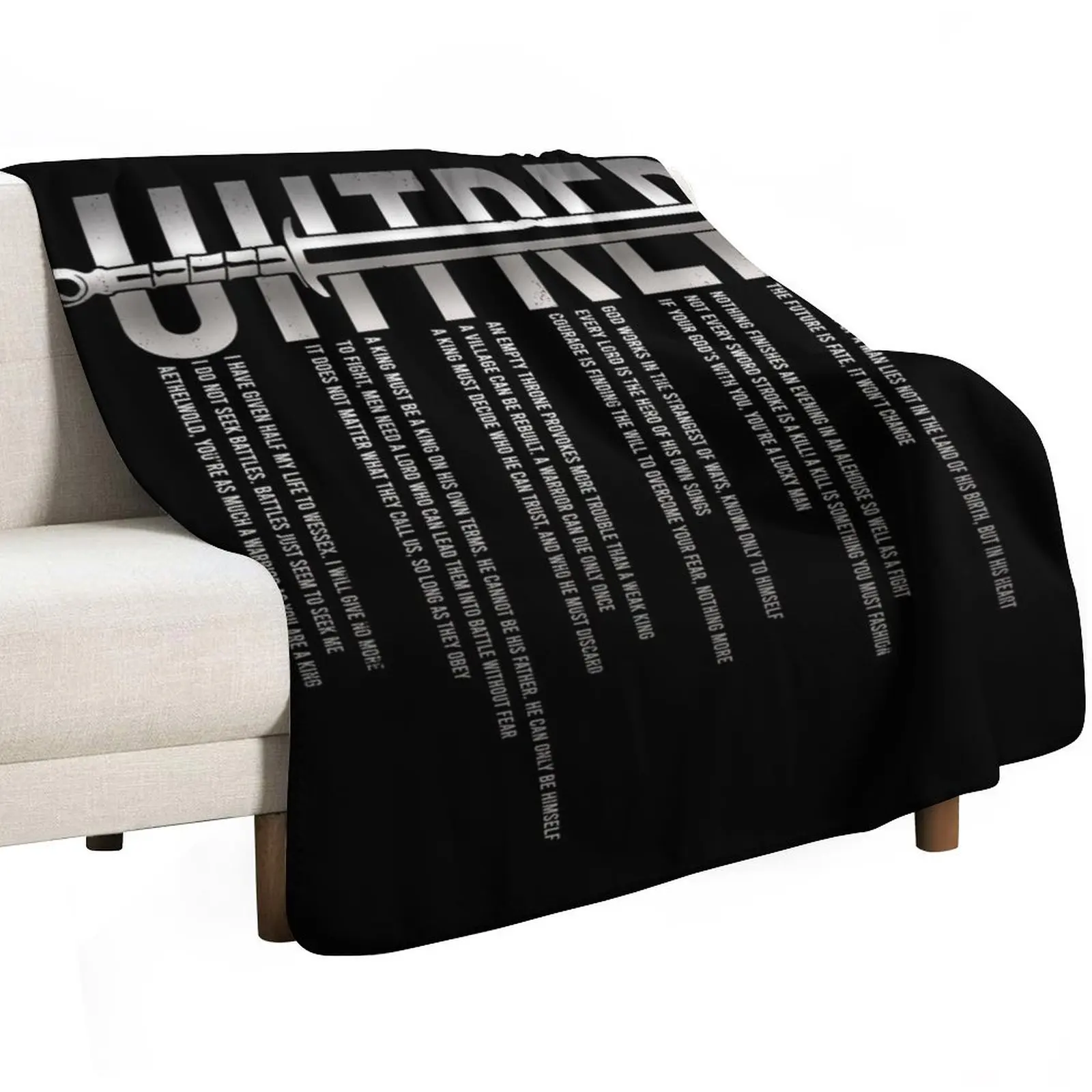 Uhtred Sword - The Last Kingdom Quotes Throw Blanket Sofas Personalized Gift Warm warm winter for sofa Blankets