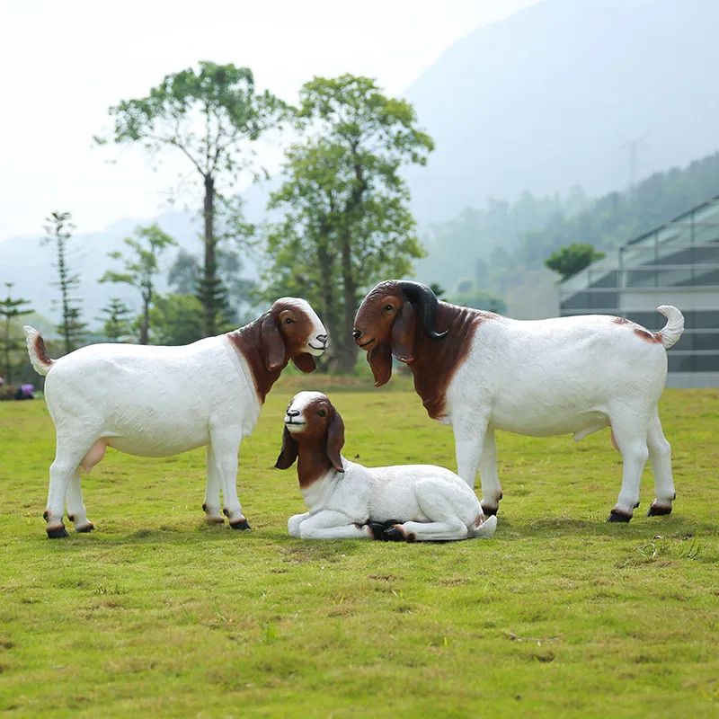 %*f Fiberglass Polynesian Sheep Model Ornament Large Outdoor Realistic Handmade Animal Sculpture Floor-Standing Garden Landscape