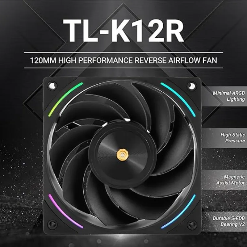 Thermalright TL-K12R 1/3/5PCS ARGB 120mm Kühler CPU Lüfter Computer Gehäuse Lüfter 4PIN Steuerung 2150RPM Geschwindigkeit Reverse Outlet Gehäuselüfter