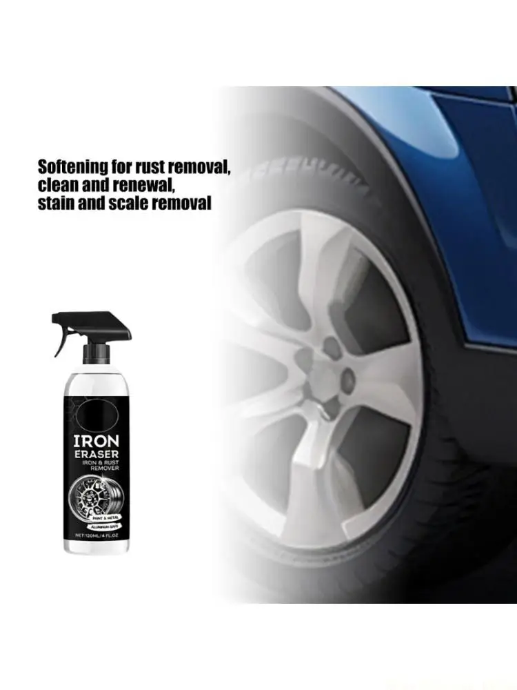 J0MA Aluminum Safe Car Wheel Iron Remover Cleaner 120 Paint and Metal Bottle for Daily Wheel Cleaning Work Tasks