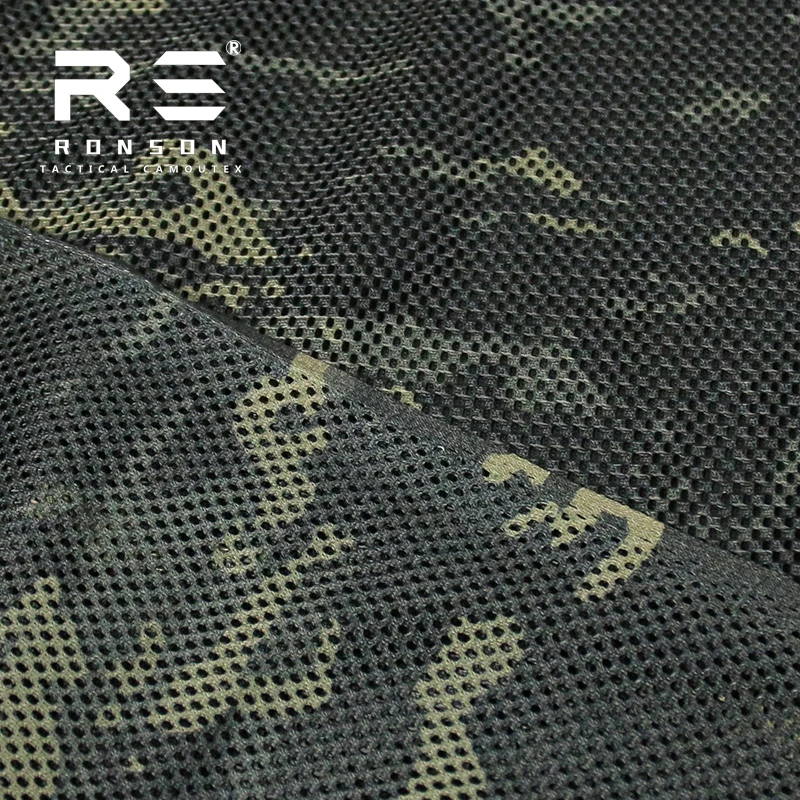 Mesh fabric 230gsm MC/ MCBK camouflage fabric tactical tricot fabric mesh for printed