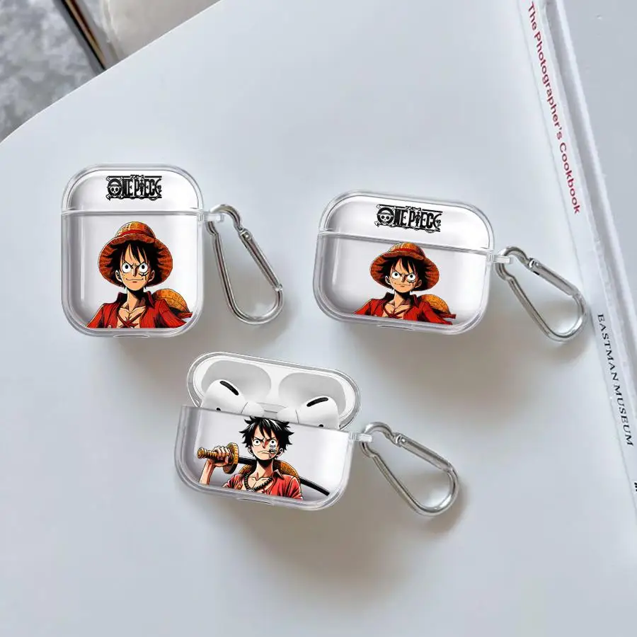 

Clear Earphone Cases Cover Case For Airpods Pro2 Pro 4 Pro3 3 1 2 Anime One P-Piece Luffy