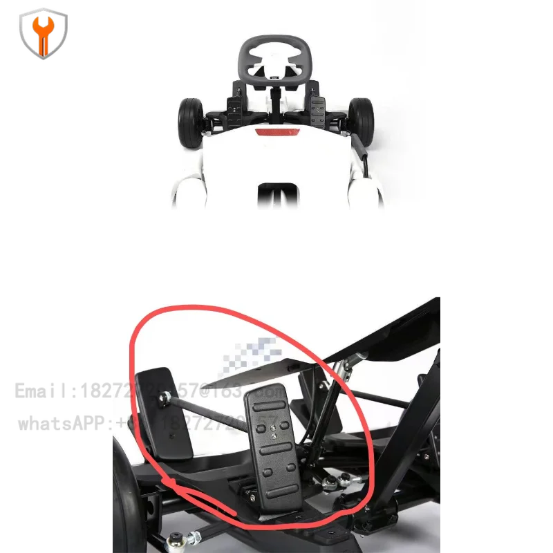 Ninebot PRO Gokart Kit Kart Unlimited Speed Brake Pedal Replacement Parts Kids Unlimited Speed Pedal Premium Version