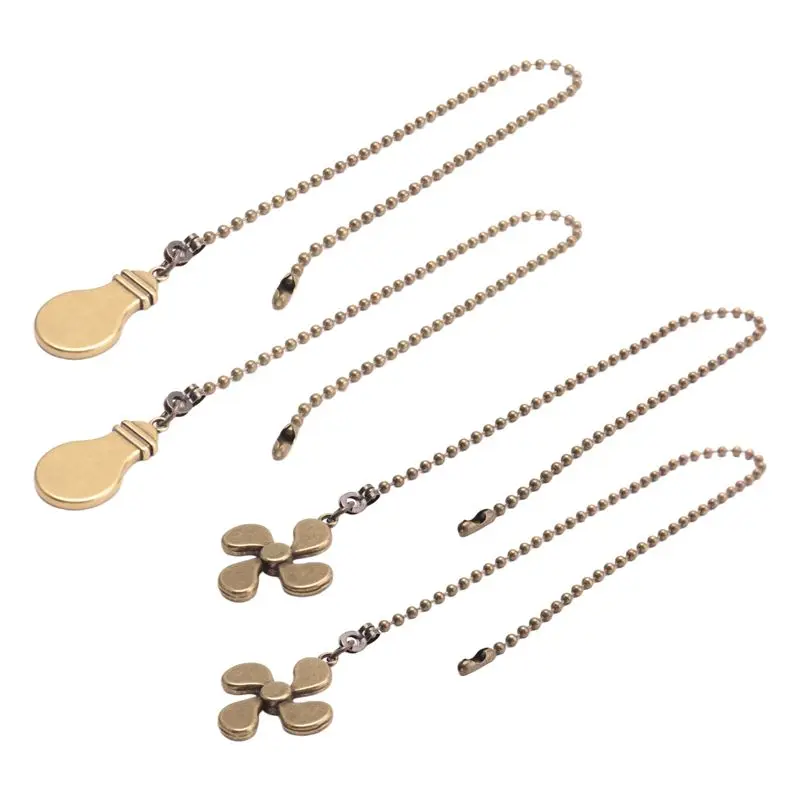 A36T-Ceiling Fan Pull Chain Fan Extension Chain Fan Chain Pulls Decorative 12 Inch Ceiling Fan Chain Extender Ornament