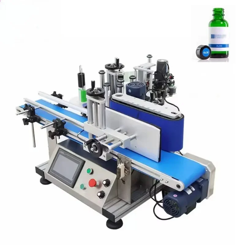 Customized Semi‑Automatic Desktop Round Bottle Labeling Machine Electric Sticker Labeling Equipment for Plastic Glass Bottles