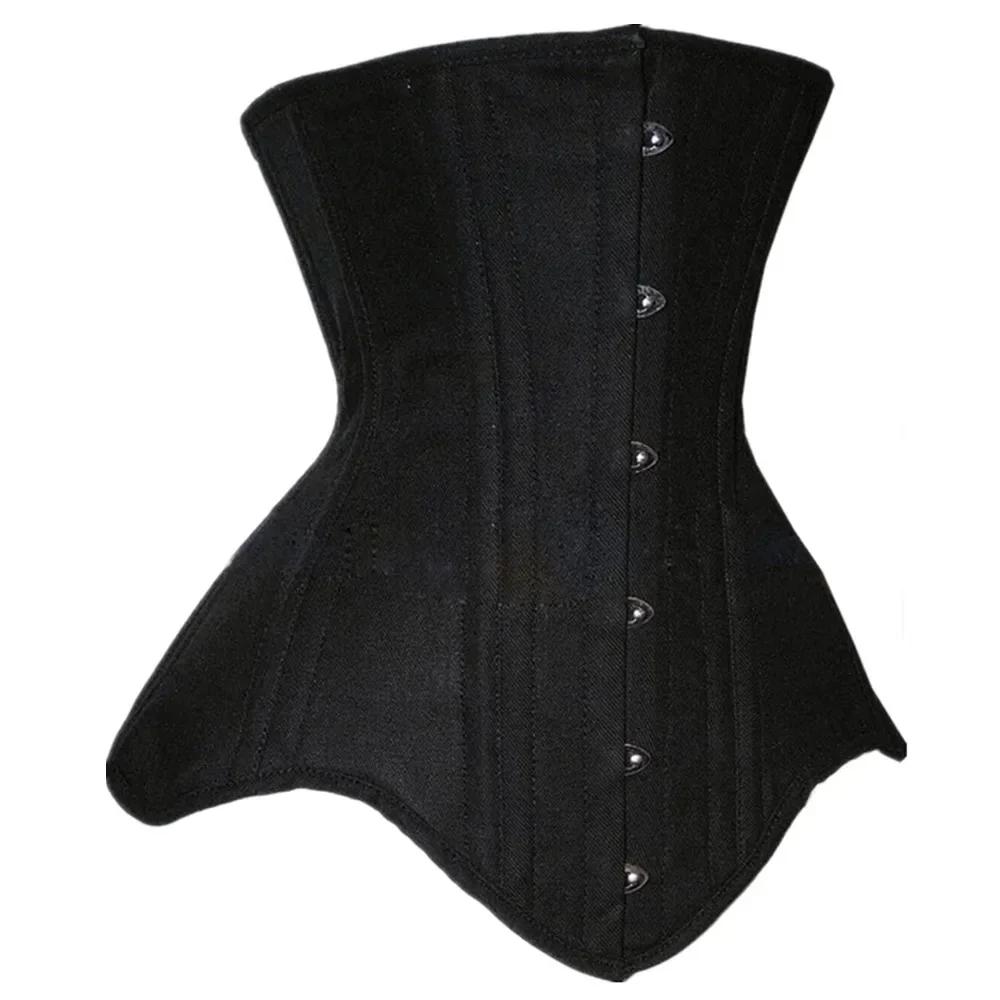 Women Underbust Corset Top Steel Bones Slimming Gothic Bustier Tops Waist Trainer Cincher Belts Black Outfits Steampunk Corset