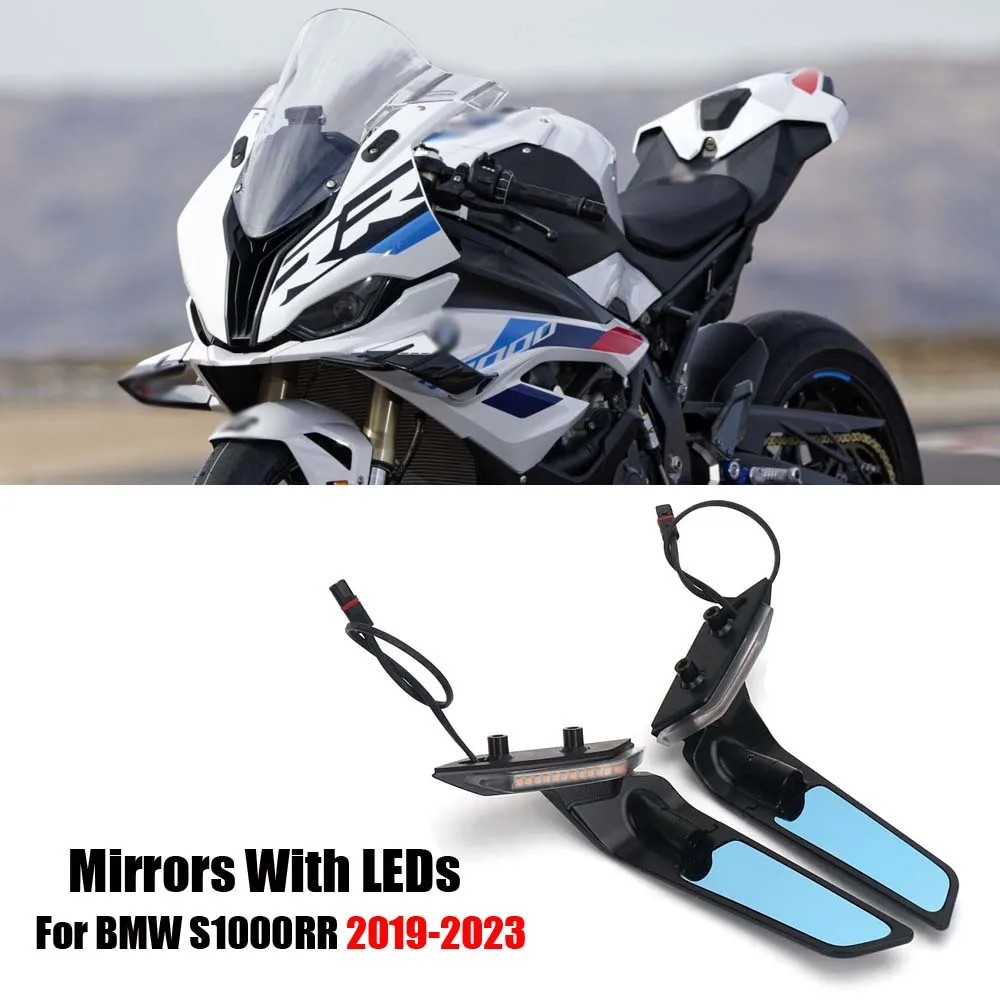 

1 Pair Motorcycle LED Turn Signal Mirrors 360° Rotatable For BMW S1000RR S1000 RR S 1000 RR s1000rr 2019 2020 2021 2022 2023