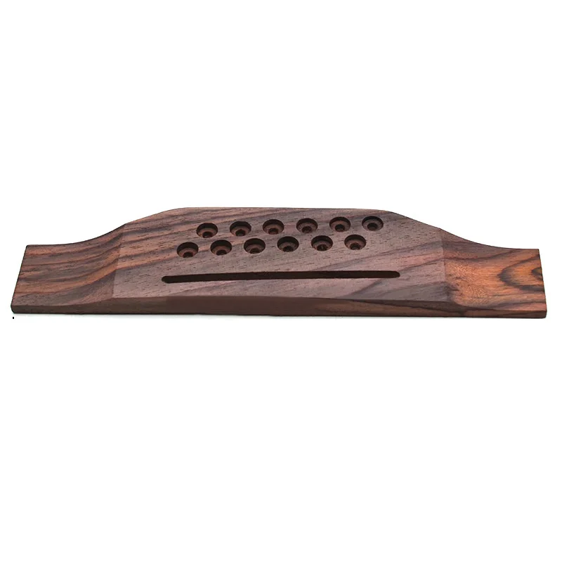10Pcs Rosewood Bridge for 12-String Acoustic Guitar Accessories Part Replacement