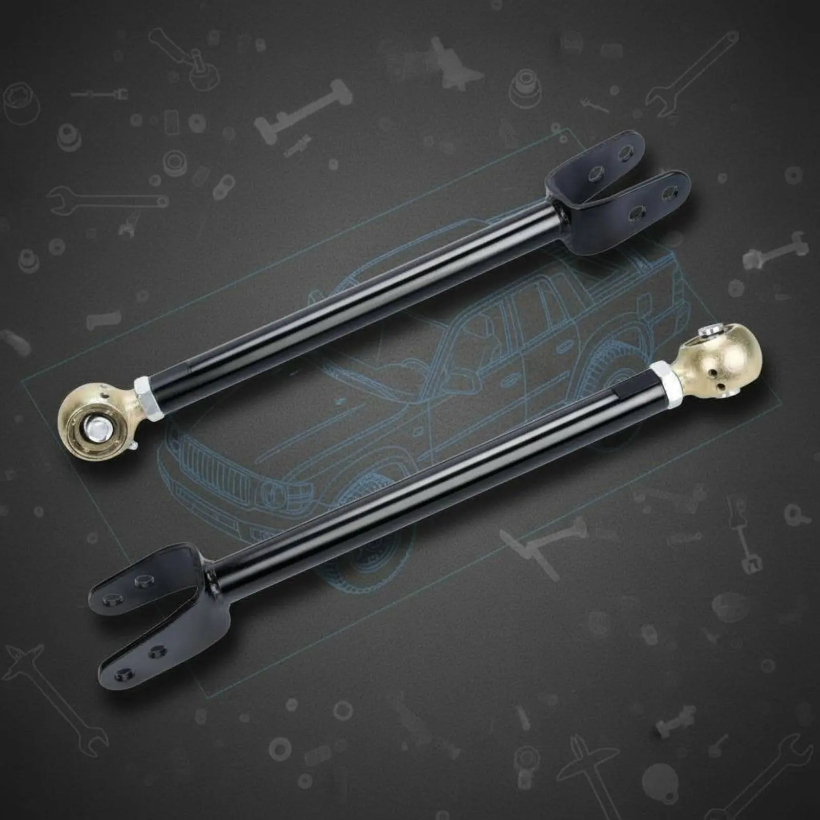 2 Pieces 4x4 JK Control Arms Direct Fit Adjustable Rear Control Arms Robust Duty for All-Terrain Aficionados