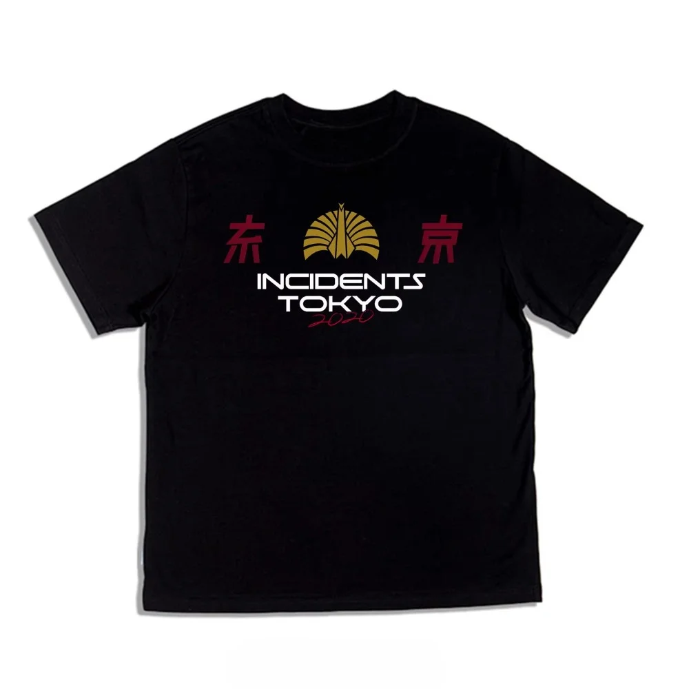 Tokyo Incident Paper Crane Peacock Print Fashion Trend T-Shirt Hip Hop Streetwear Men's and Women's Swag 100% Cotton T-Shirt