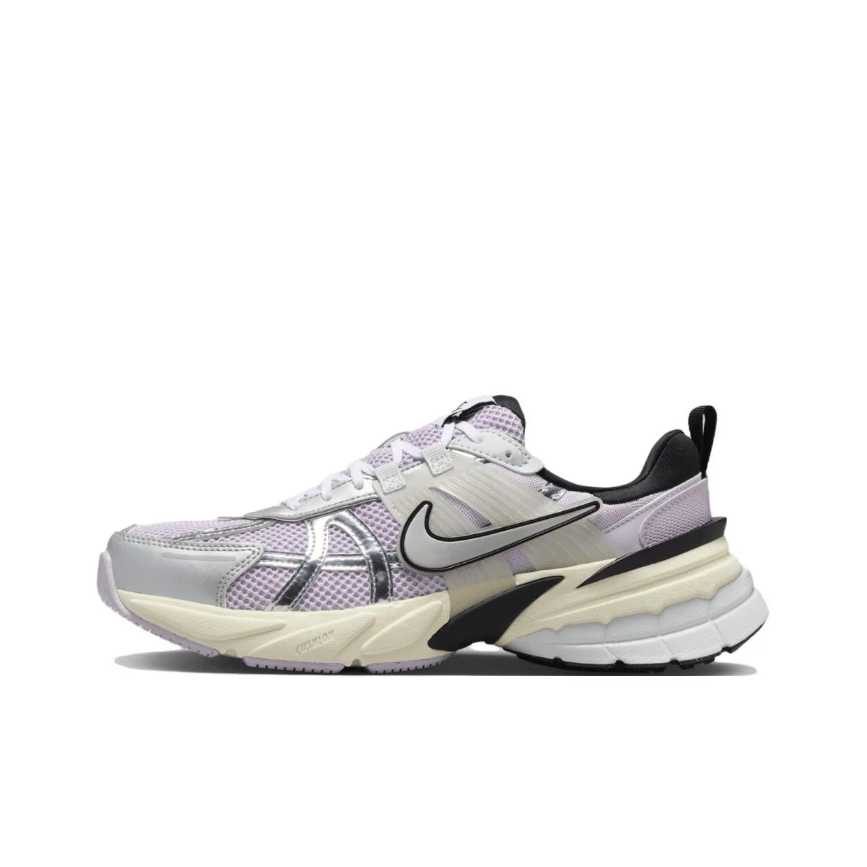 Nike V2K Run Slip Resistant Abrasion Resistant Low top Casual Running Shoes Women's Black Purple HF1876-500