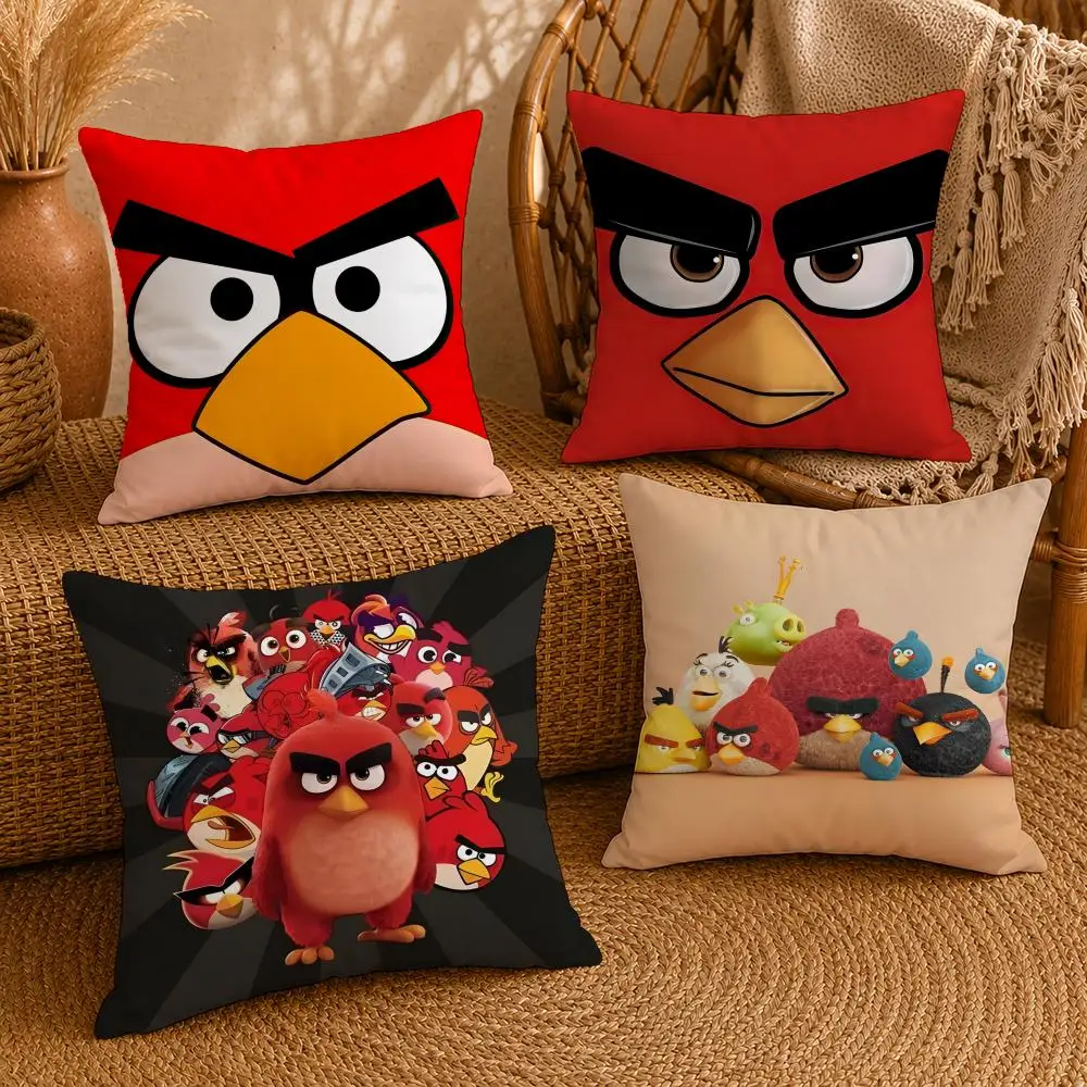 Angry T-The Angry Birds MovieS Funda de cojín ultra suave, tela cómoda similar a una nube con cremallera oculta
