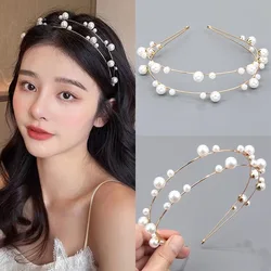 Daily Simple Double Size Pearl Accessory Headband