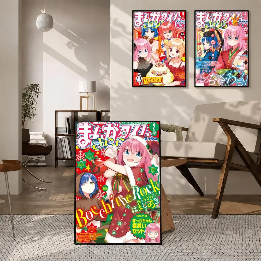 Anime Bocchi The Rock! Poster High-definition  stickers, suitable for bedroom, living room, home decoration