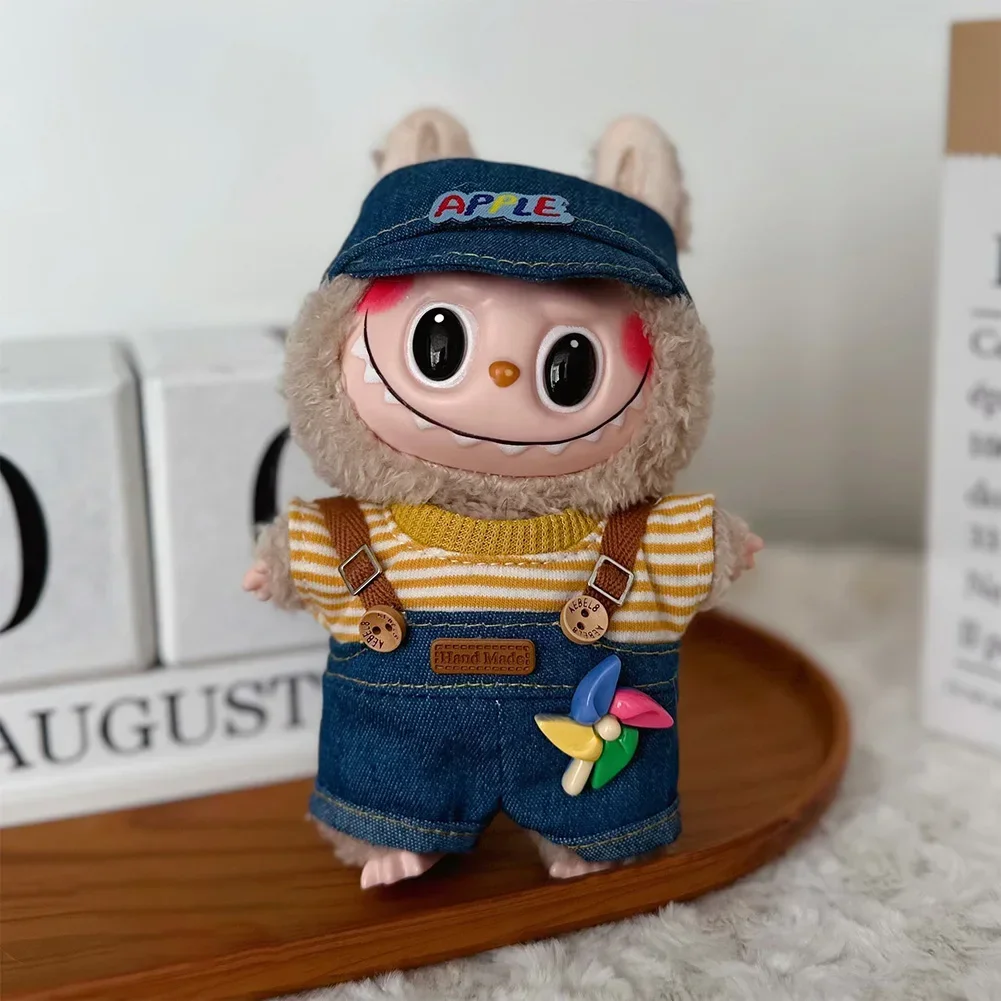 

For 17cm Labubu Doll Clothes Hoodies Doll Clothes Color Match Hoodies Dolls Accessories Cute Decoration Little Cloths
