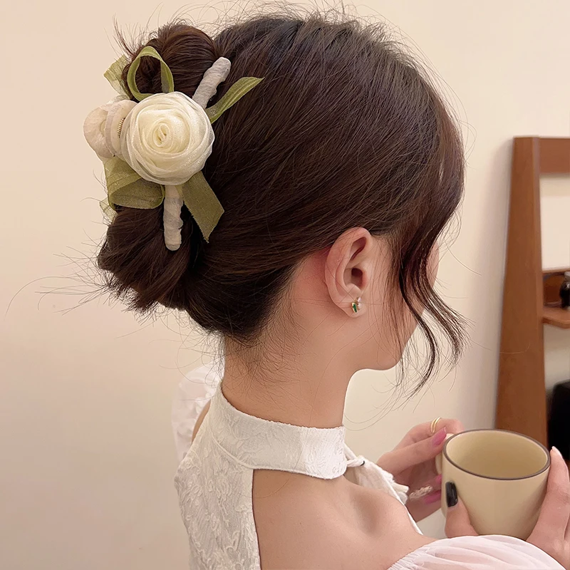 VANIKA – pinces à cheveux en forme de fleur pour femmes, nouvelle collection printemps, Barrettes épaisses pour filles, pince queue de cheval,