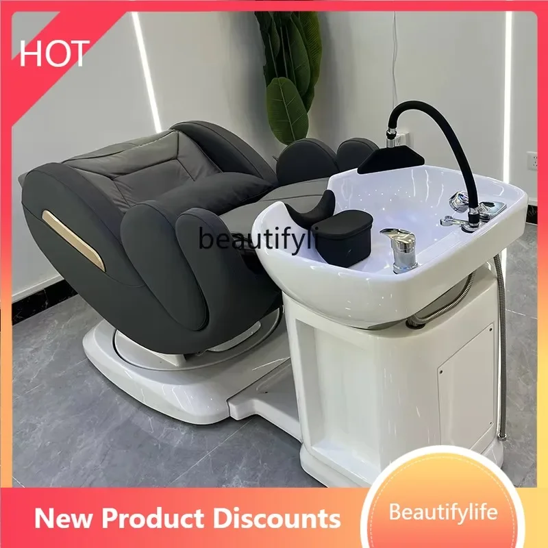 

X F4567 Intelligent electric massage hair chair flushing bed, multi-functional rotating integrated massage shampoo bed