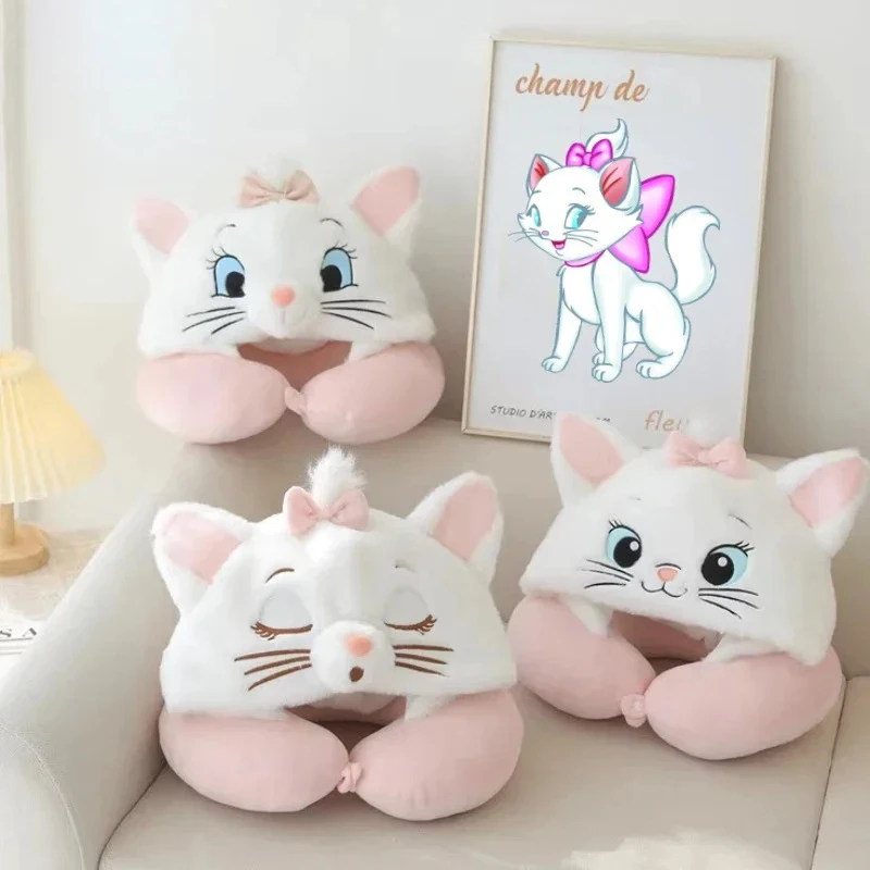 

Подушка для шеи Marie Cat с капюшоном U-образная подушка Kawaii 3D мультфильм памяти хлопок автомобиль самолет путешествия подголовник с шапками подарки для девочек