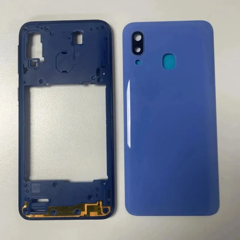 For Samsung Galaxy A40 2019 A405 SM-A405F A405DS Full Housing Case Middle Frame +Battery Back Cover Rear  With Camera Lens