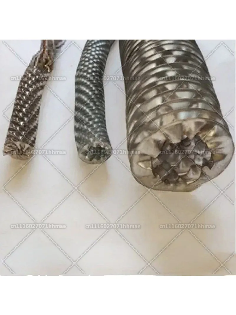 1M Stainless Steel Spiral Hollow Fin Heat Sink for Tubular Cooling Tube Heat Conduction Heating Fin Tube Drying Radiator Parts