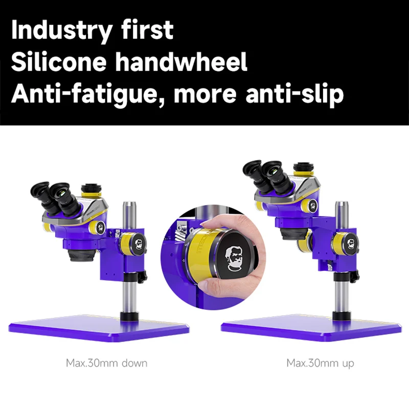 Zoom meccanico Mic3 7X-50X nel microscopio Stereo binoculare/trinoculare per la riparazione della saldatura del Chip del circuito della scheda madre