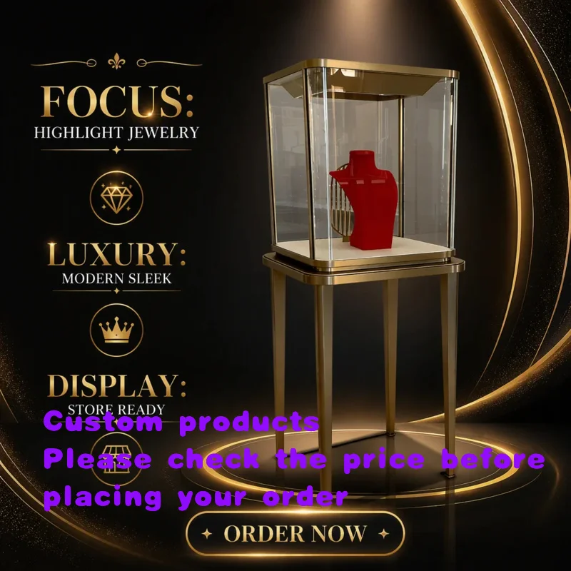 custom.Custom 3D Rendering Stainless Steel Retail Jewelry Display LED Lighting Eco-Friendly Recyclable Durable Furni