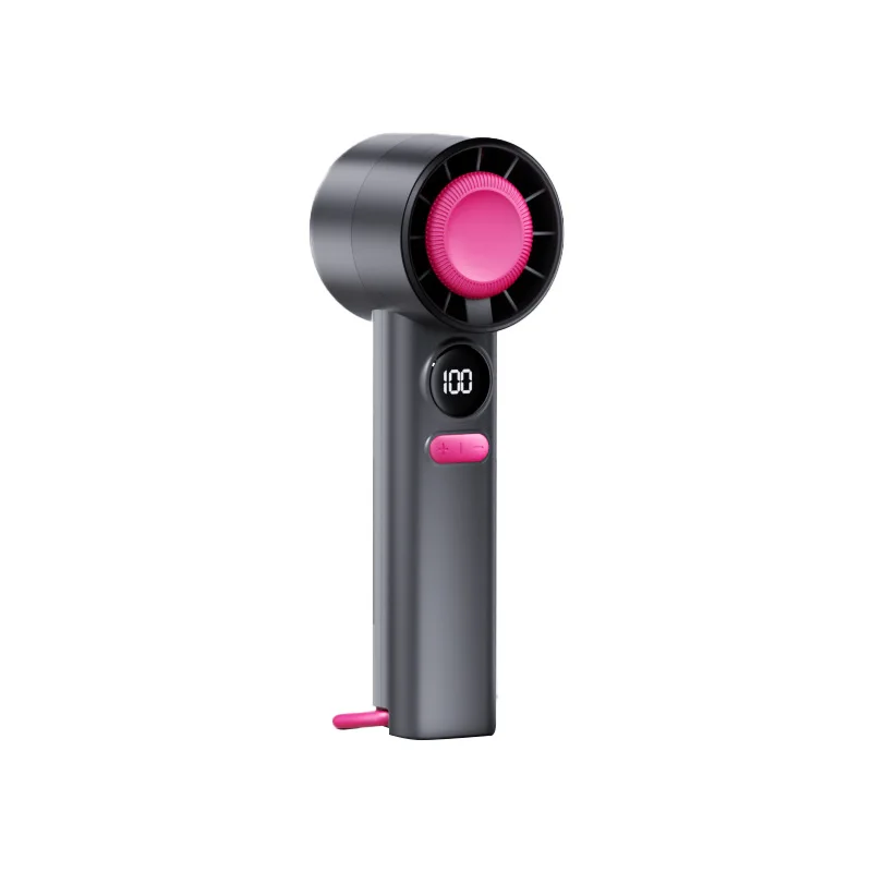 

USB charging digital display handheld high-speed small fan cute mini compact portable outdoor portable large wind