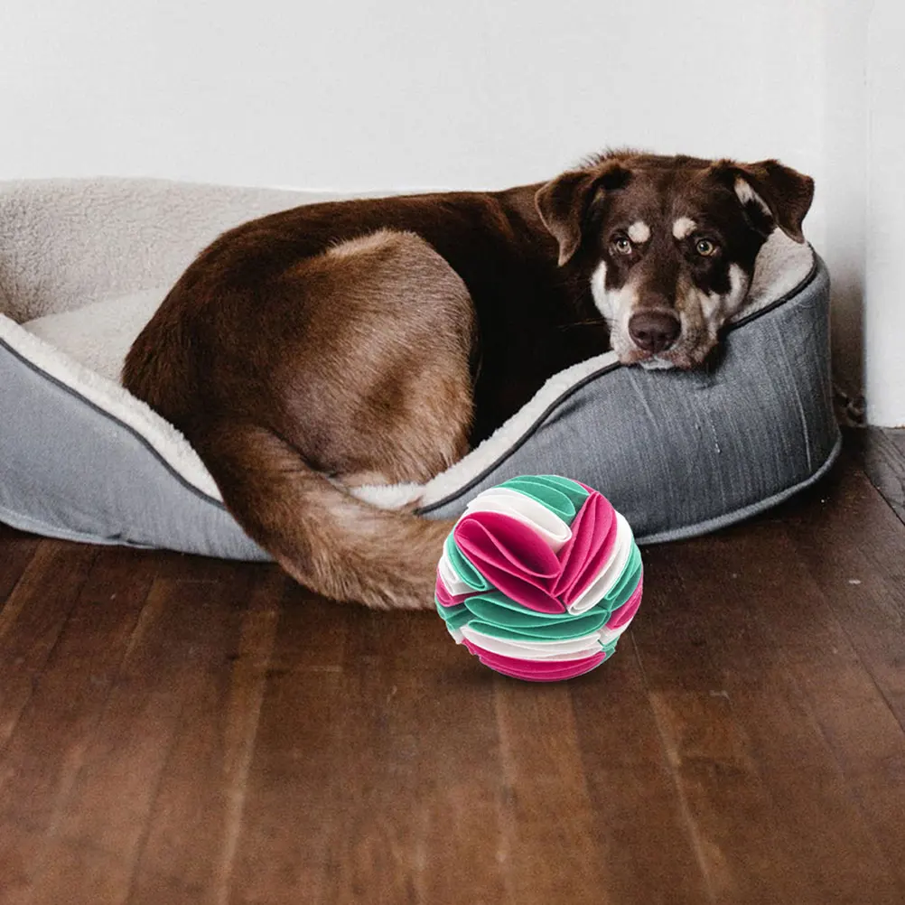 

Dog Sniffing Balls Pet Training Toys Snuffle Felt Cloth Puzzle Slow Feeder Leak Food Playthings Dog Toys Pet Supplies