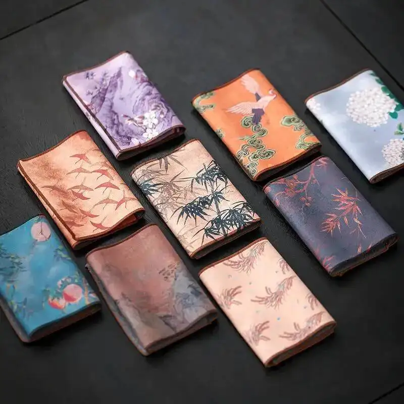 Suede Tea Towel Chinese Zen-style Tea Cloth Tea Table Towel Water Absorption Kung Fu Tea Mat Accessories