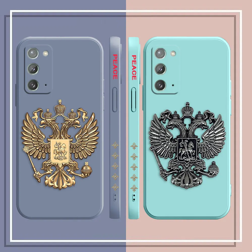 Russian Double-headed Eagle Logo Phone Case For Samsung A70 A50 A30 A20S A10 Note 20 10 M33 M32 Pro Plus Lite Ultra 4G 5G  Case