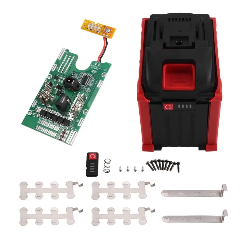 

CABE-For BMS PCB Board With 21700 Li Battery Case For DIY Shell Box Charging Protection Can Install 20 Batteries Included