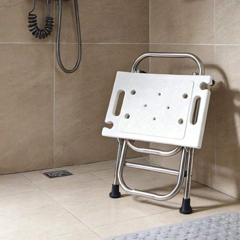 Stackable Shower Stool Foldable Metal Modern Sitting Stool Elderly Anti Slip Taburetes Altos De Cocina Bathroom Furniture