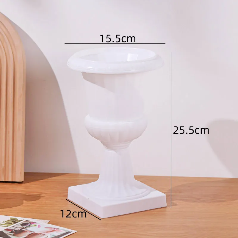 

Classic Roman Column Flower Pot Indoor Decorative Vase Detachable Design for Weddings Home Office Balcony Decoration