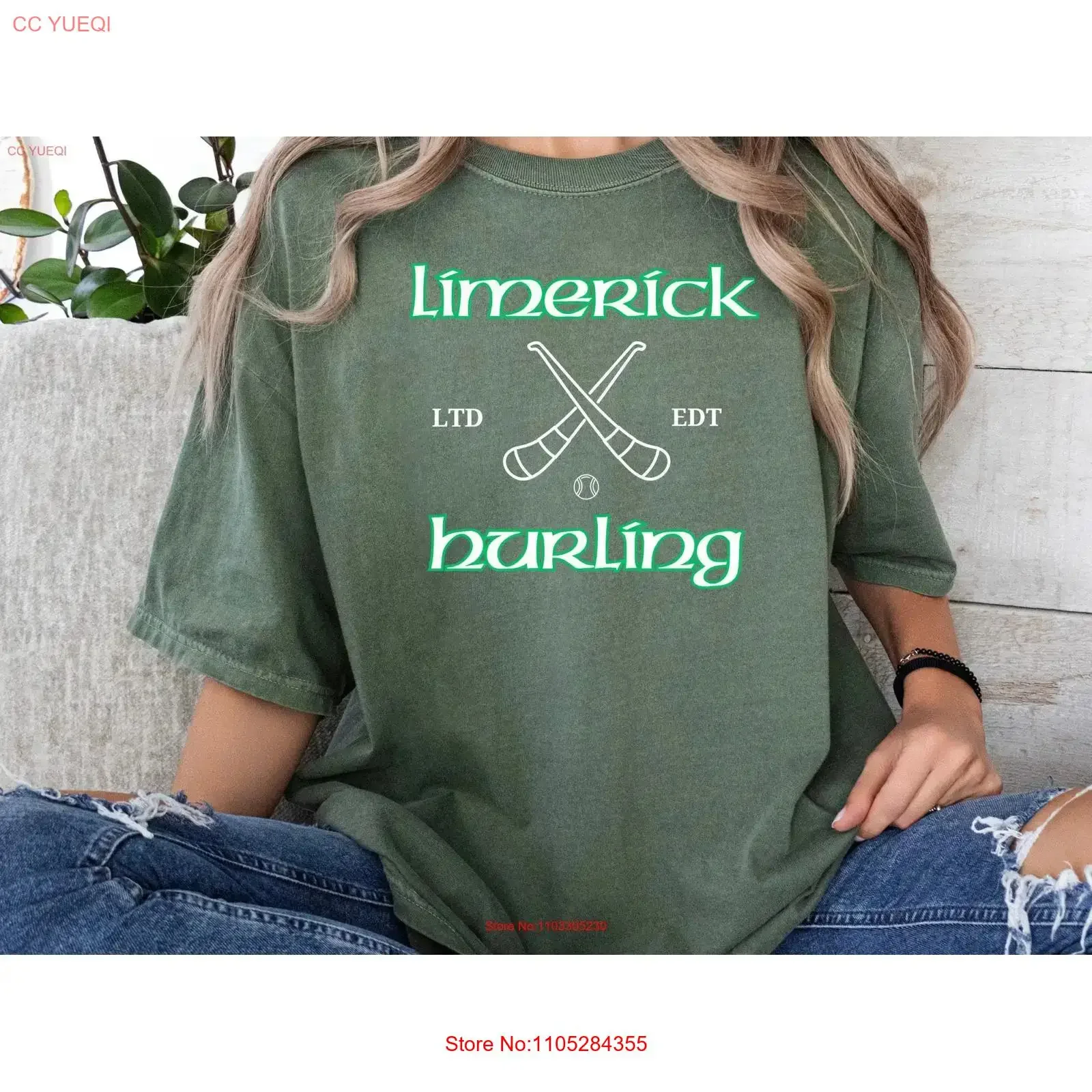 Limerick Hurling T shirt Gaelic Sports Irish Dad s vintage Washed homme Stretched Slightly Casual Top For Everyday Wear Stylish